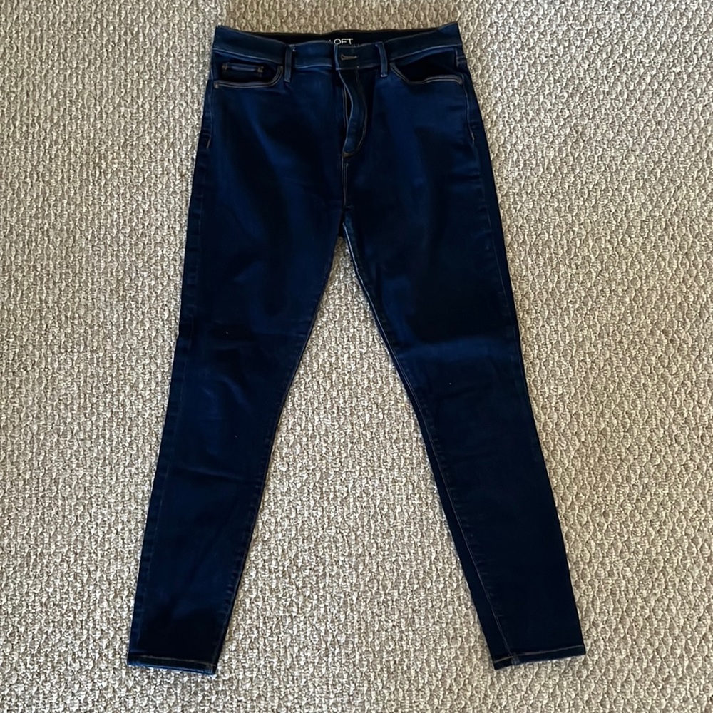 LOFT High Rise Skinny Ankle Jeans